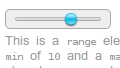 Screenshot of range field for Linux Firefox