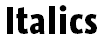 Default Italics for Graublau Web in Safari.