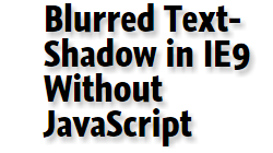 IE screenshot of simultaed text-shadow