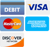 Debit, Visa, MasterCard, American Express, Discover Network