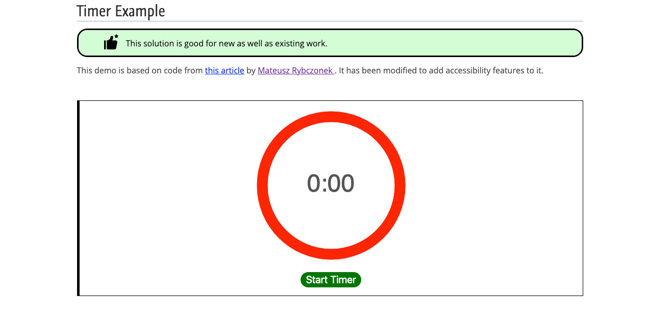 ARIA Timer: Understanding, Live Example and Code Walkthrough - The ...